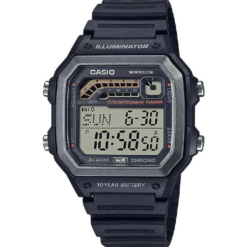 Watches with Multiple Time Zone DisplaysCasio WS1600H-1 Digital Sports Watch