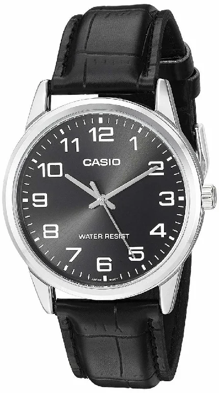 Budget-Friendly Quartz Watches for StudentsCasio Classic Analog Black Leather Watch MTP-V001L-1B