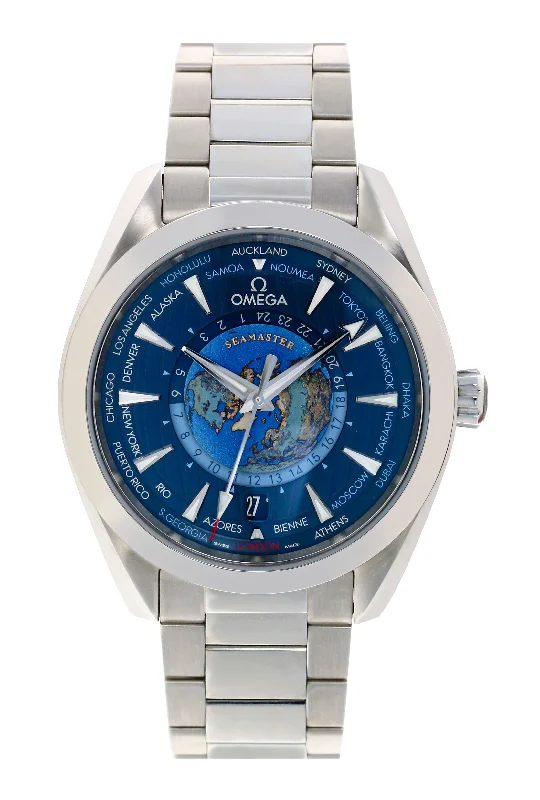 Mechanical Watches with Hand-Winding MechanismOMEGA AQUA TERRA WORLD TIMER 43MM #22012432203001 (2022 B+P)