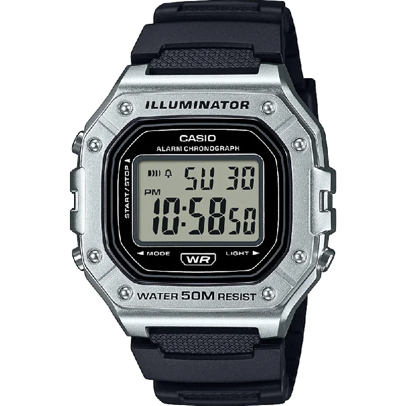 Digital Watches with Timer FunctionCasio W218HM-7A Illuminator Digital