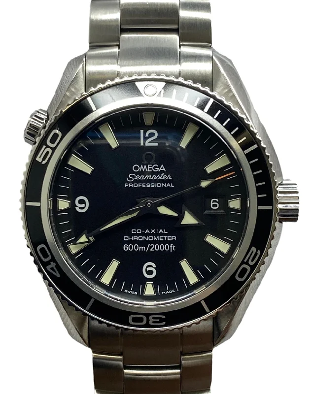 Leather Cuff Watches for a Bohemian LookOmega Seamaster Planet Ocean 2201.50 Black Dial Automatic Men's Watch