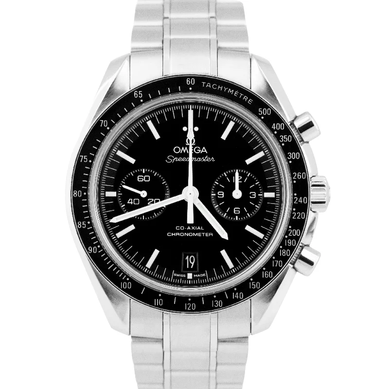 Stainless Steel Mesh Strap Watches for a Sleek LookOmega Speedmaster Two Counters 44.25mm Black Steel Watch 311.33.44.51.01.001 BOX