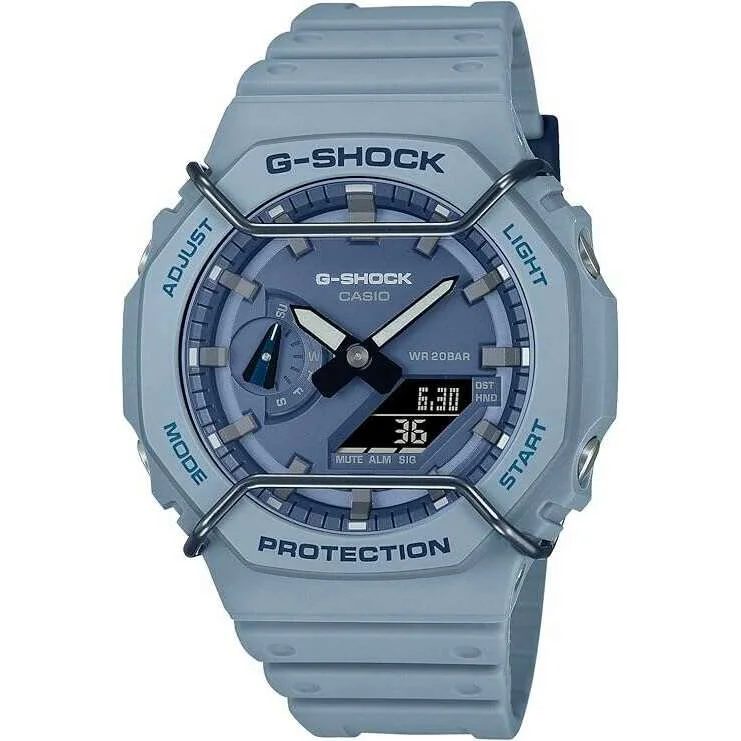 Watches with Engraved Dials for PersonalizationCASIO G-SHOCK TONE ON TONE SERIES ANALOG DIGITAL BLUE MEN WATCH GA-2100PT-2AJF