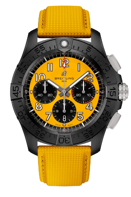 Watches with Embossed Dials for a Textured LookBreitling Avenger B01 Chronograph 44 Night Mission SB0147101I1X1