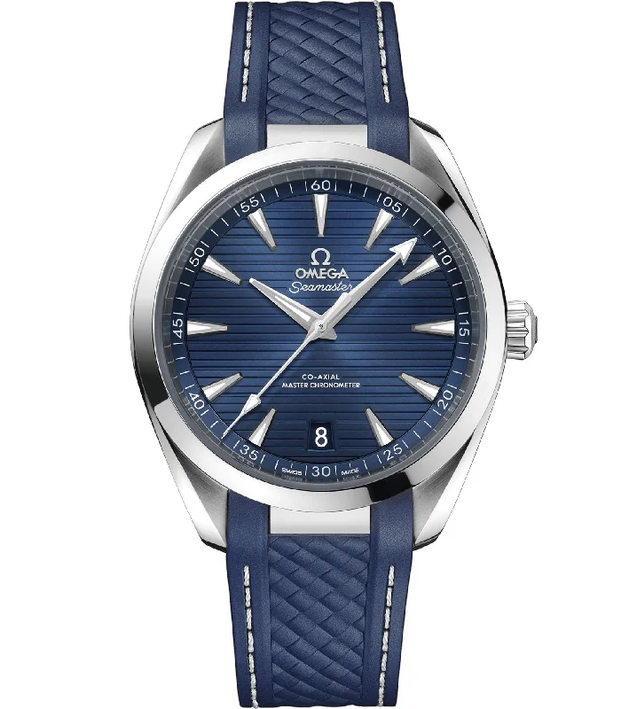 Watches with Silicone Straps for a Soft Feel41mm Aqua Terra 150M Steel Blue Dial Automatic