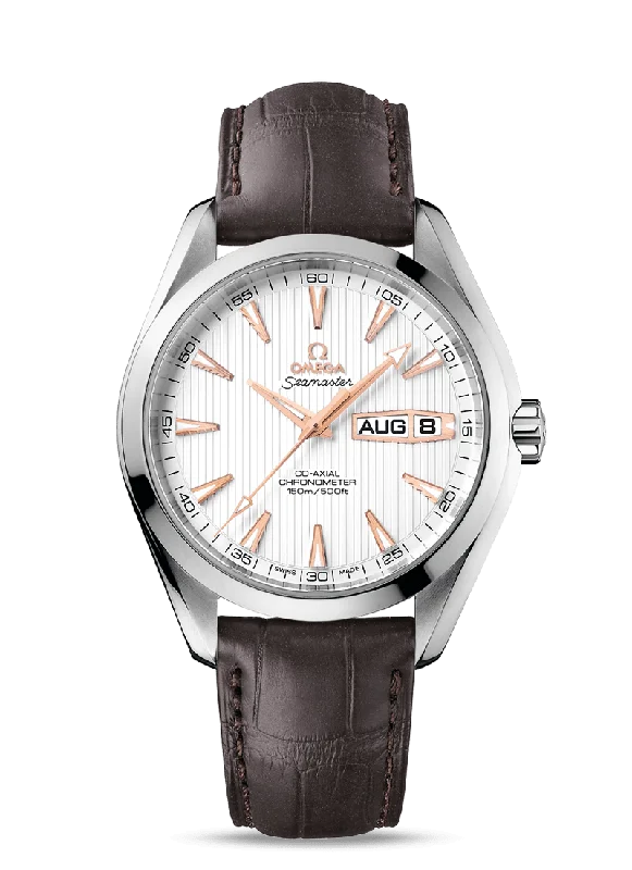 Leather Band Watches with Quick-Release BucklesOmega Seamaster Aqua Terra 150M Co‑Axial Annual Calendar 43 mm