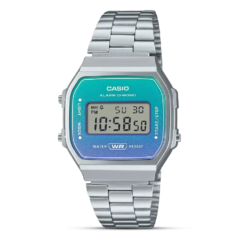 Alloy Cased Watches for Affordable QualityCasio Vintage Digital Gradient Blue Dial Unisex Watch | A168WER-2ADF