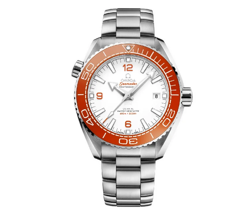 Digital Watches with Timer Function44mm Planet Ocean White Dial Stainless Steel Bracelet