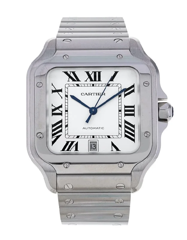 Round Dial Watches with Roman NumeralsCartier Santos de Cartier Men's Watch