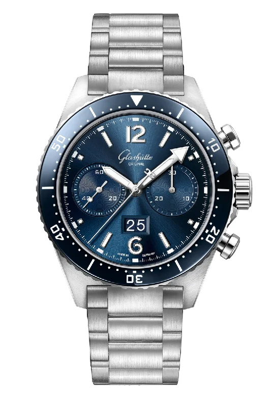 Watches with Sword-Style Hands for a Distinctive LookGlashütte Original SeaQ Chronograph Panorama Date 1-37-23-02-81-70