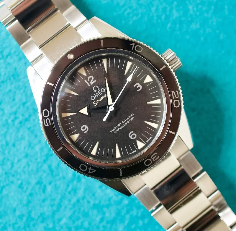 Ceramic Cased Watches with Mother-of-Pearl DialsSOLD OUT: Omega Seamaster 300m Liquidmetal 233.30.41.21.01.001 41MM Co-Axial Black Steel Box and Pictogram Card 2019