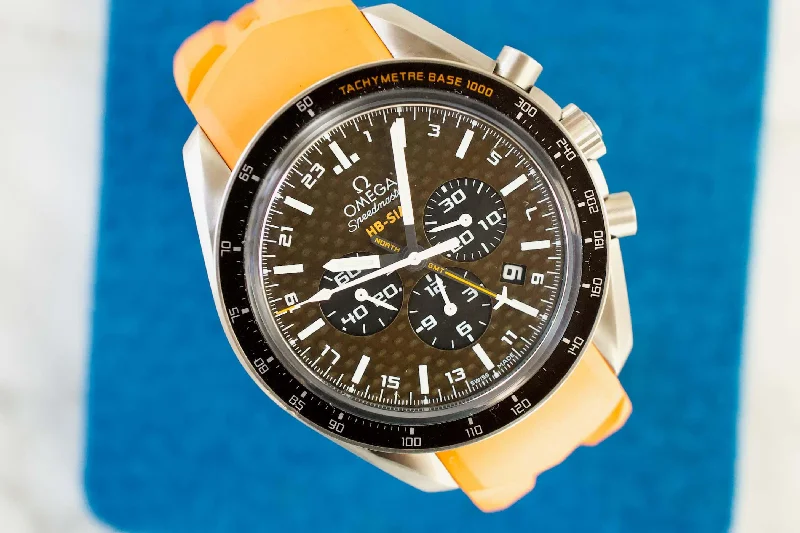 Military Style Watches with Luminescent HandsSOLD OUT: Omega Speedmaster 321.92.44.52.01.003 TITANIUM Solar Impulse HB-SIA 44mm Co-Axial Chronograph Box Papers GMT Automatic SERVICED