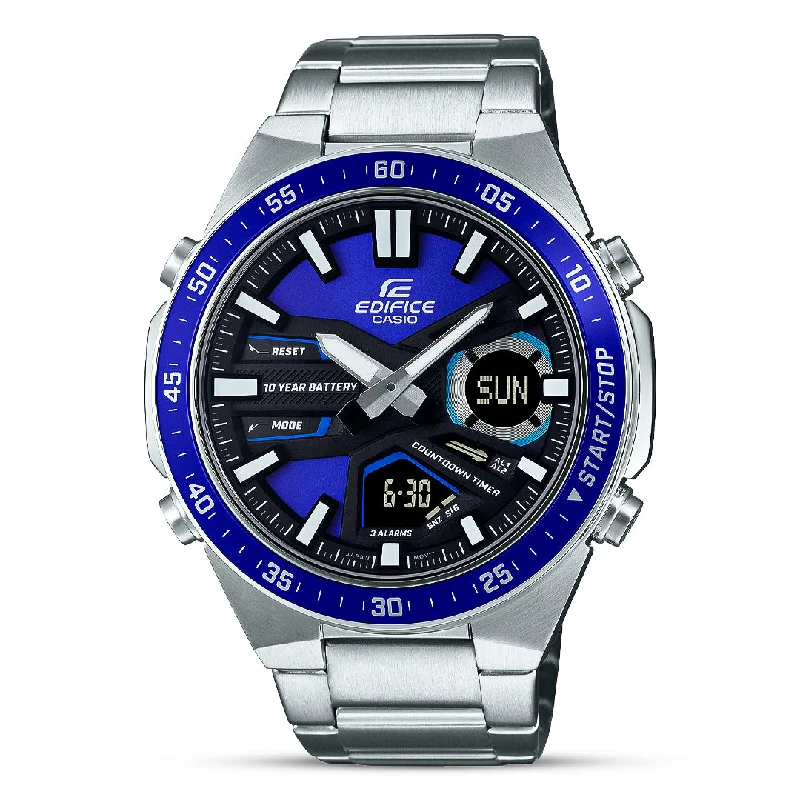 Classic Style Watches for Timeless AppealCasio Edifice Analog-Digital Blue Dial Men's Watch | EFV-C110D-2AVDF