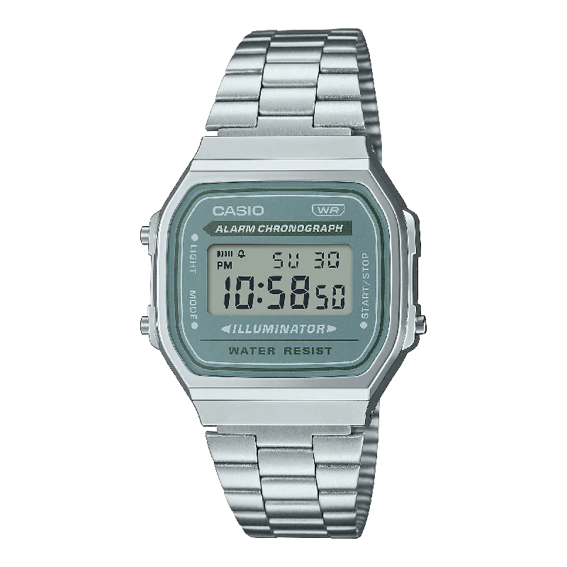 Watches with Stainless Steel PVD Coating for Scratch ResistanceRetro Unisex WR - A168WA-3AYDF