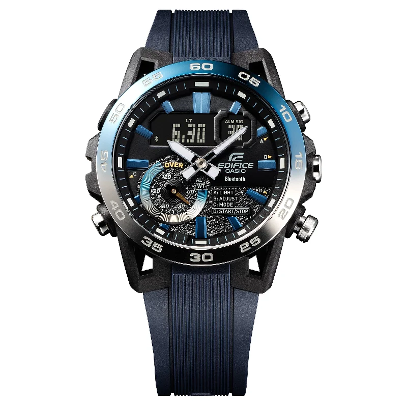 Adjustable Strap Watches for Perfect FitEdifice Mens 100m Bluetooth Sospensione - ECB-40NP-1ADF